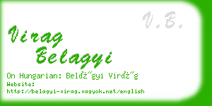 virag belagyi business card